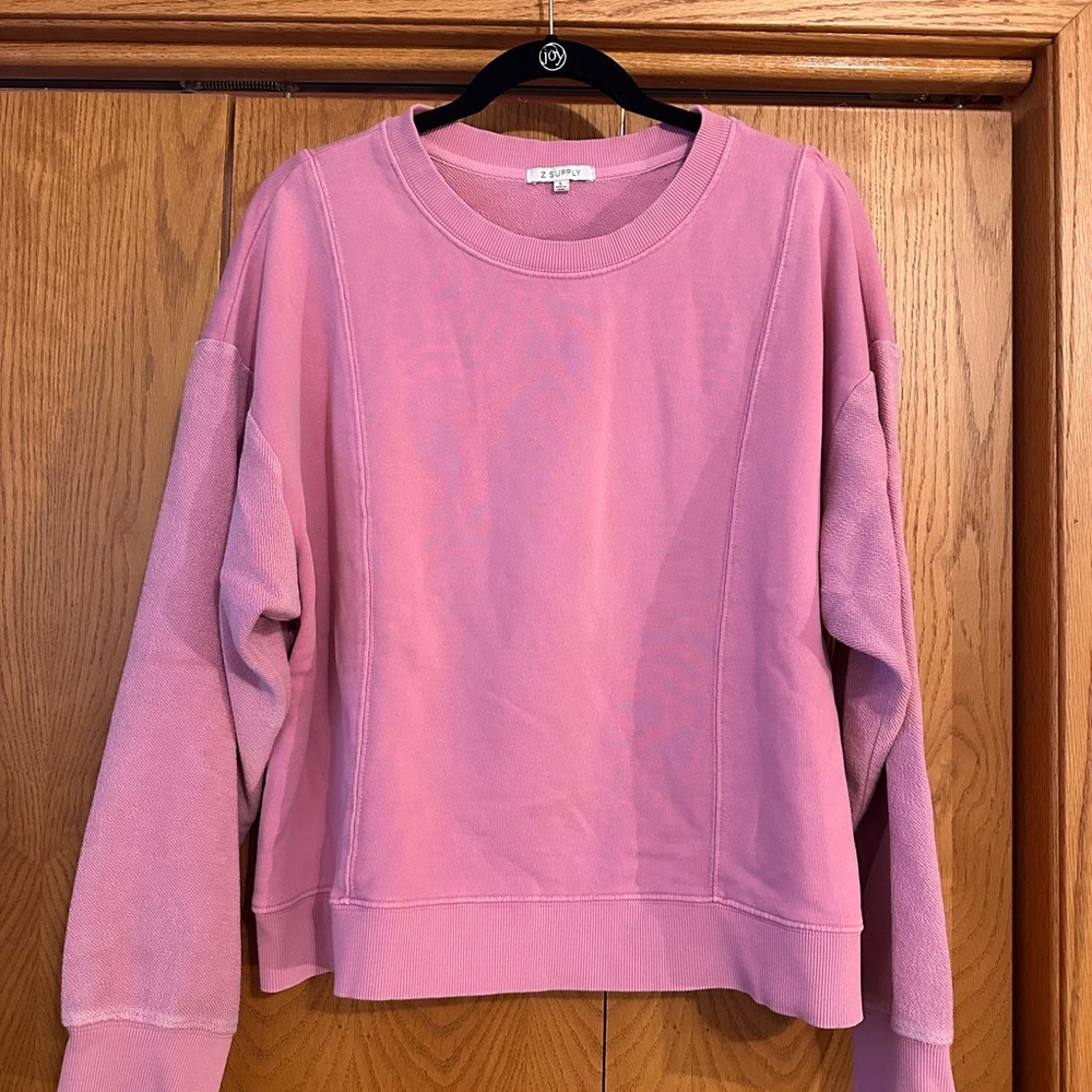 Z Supply Pink Crewneck Sweatshirt